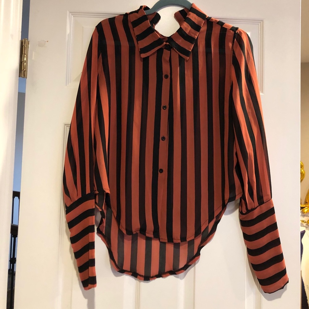 AKIRA Chicago Semi-Sheer Blouse